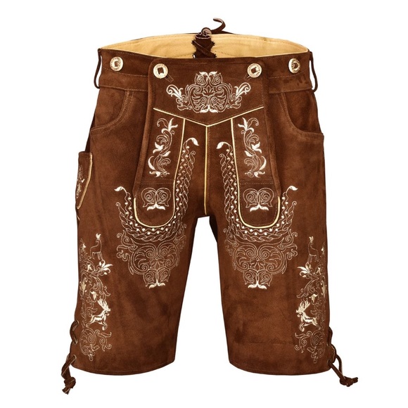 Men lederhosen short Oktoberfest Bavarian wear - Picture 3 of 6